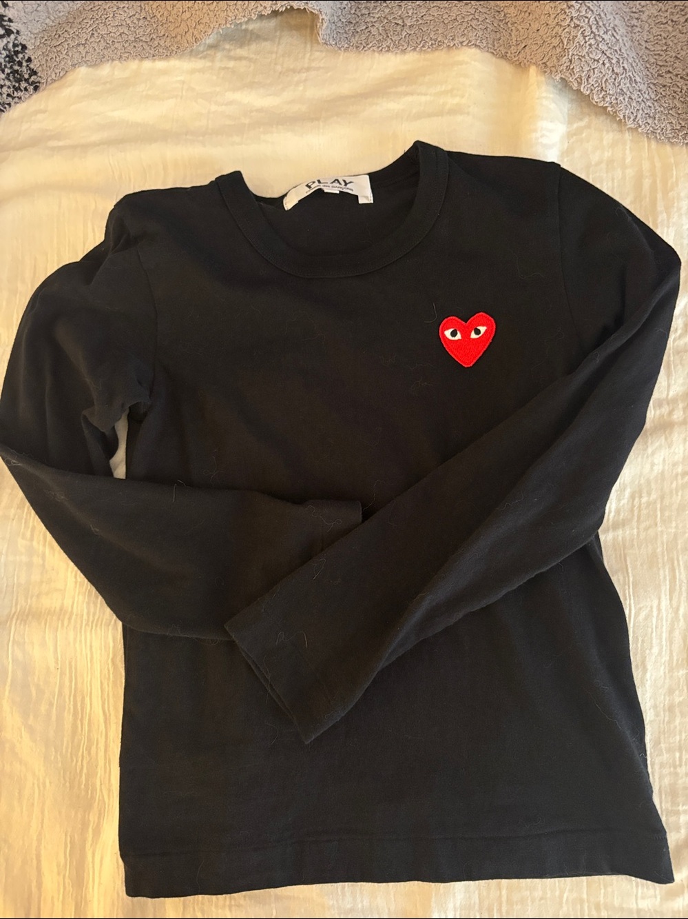 Comme des Garcons Play heart patch long sleeve t shirt